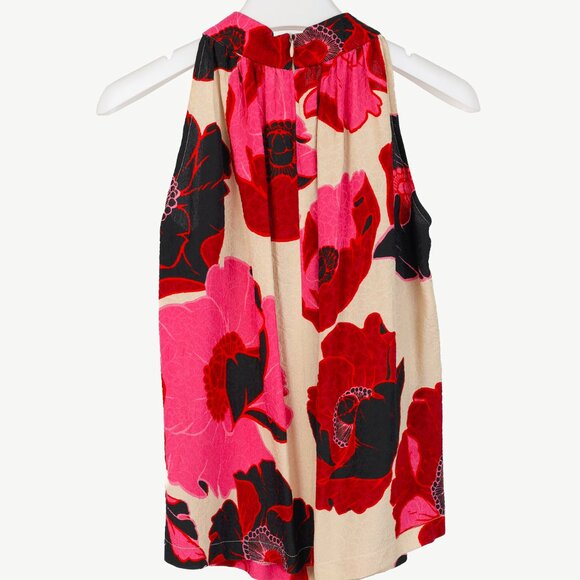 Dries Van Noten Cuzo Fuchsia Floral Halterneck Top - Picture 3 of 10